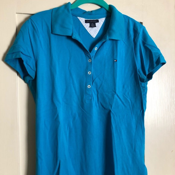 Tommy Hilfiger Blue short sleeved polo shirt. - Picture 1 of 4